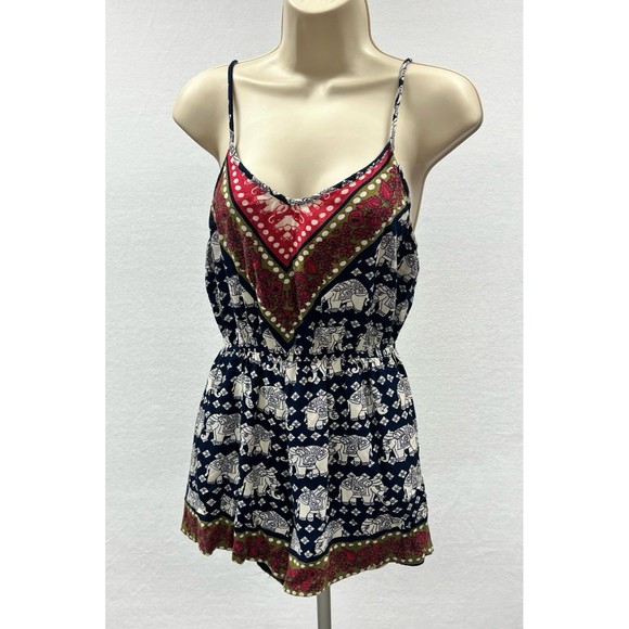Angie brand elephant print romper size S - Picture 1 of 9